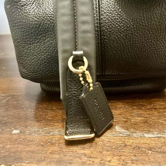 COACH Charlie Mini Backpack Pebble Leather Black F38263 - Picture 7 of 16